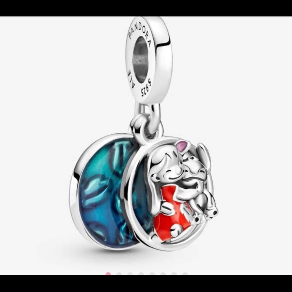 PANDORA Disney LILO & Stitch Family Dangle Charm. New